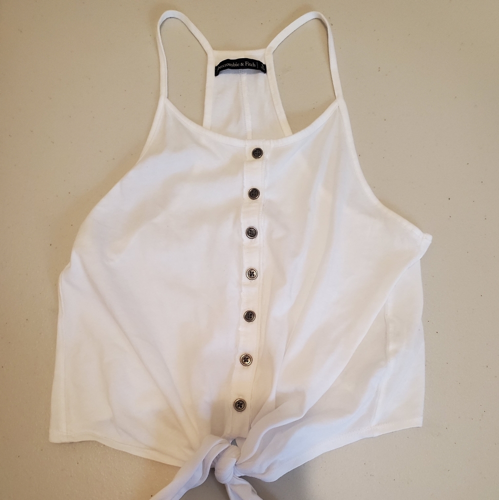 Abercrombie Tie Front Button Up Tank